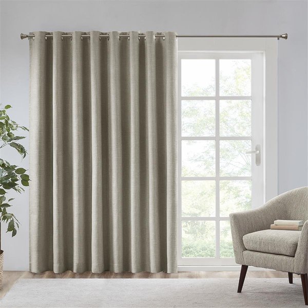 Sun Smart Taupe 100 Percent Polyester Printed Heathered Window Panel SS40-0109